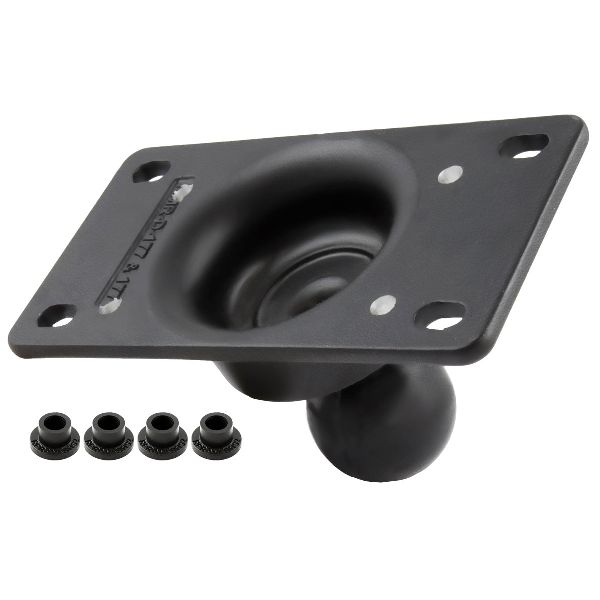 50x100mm Half VESA Plate with Ball and Custom Pre-Drilled Holes