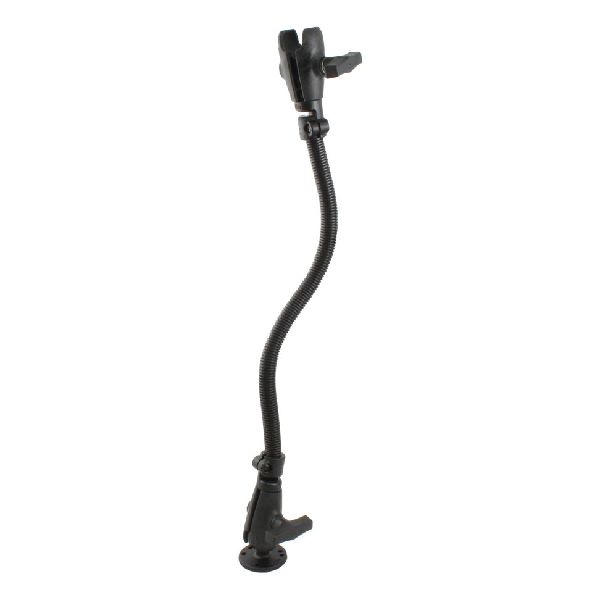 Bras flexible avec tige en aluminium de 18 po, base à rotule et bras à douille