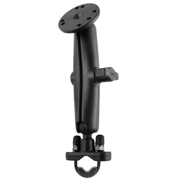 Handlebar U-Bolt Double Ball Mount with Round Plate - B Size Long