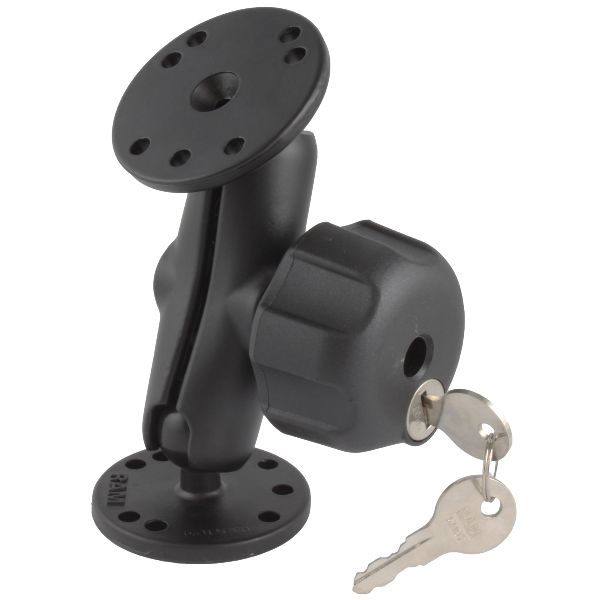 Double Ball Mount with Key Lock Knob - B Size Medium