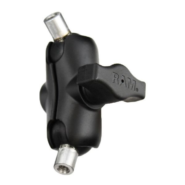 Double Ball Mount with Two 1/4"-20 Female Threaded Adapters