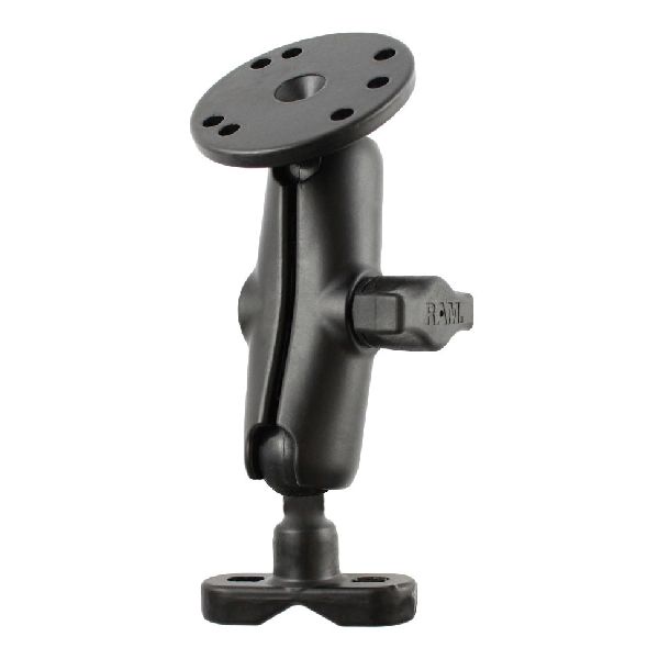 Handlebar U-Bolt Double Ball Mount with Round Plate and No Hardware