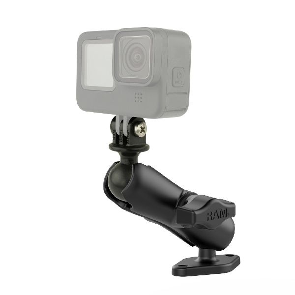 Double Ball Diamond Plate Mount with Action Camera Adapter