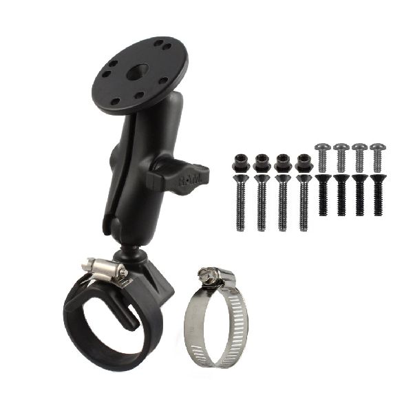 Strap Hose Clamp Mount with Hardware for Garmin GPSMAP + More