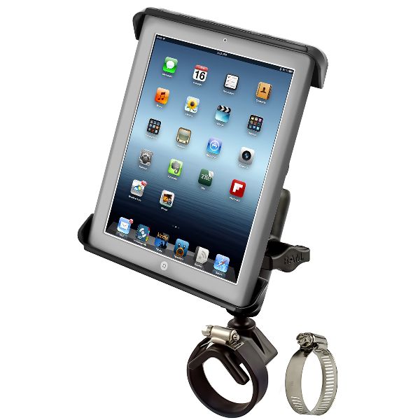 Tab-Tite™ Mount with Strap Hose Clamp Base for iPad Gen 1-4 + More