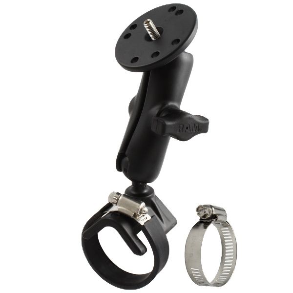 Strap Hose Clamp Mount with 1/4"-20 Camera Adapter - Medium