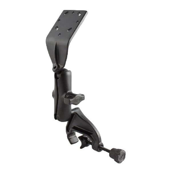Double Ball Yoke Clamp Mount with Angled Extension Plate - Medium