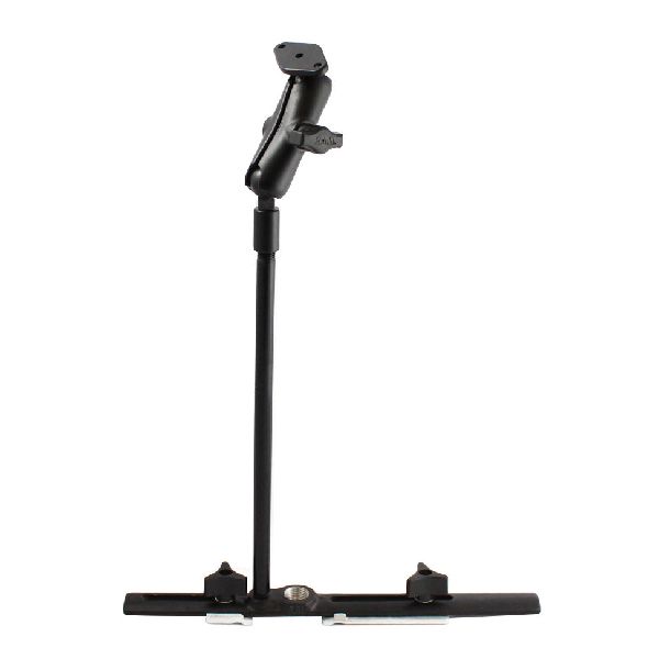 Cessna Seat Rail Mount with 12" Flex Arm and Diamond Plate