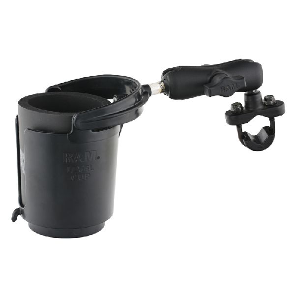 Level Cup 16oz Drink Holder with U-Bolt Base - .5" - 1.25" Rails