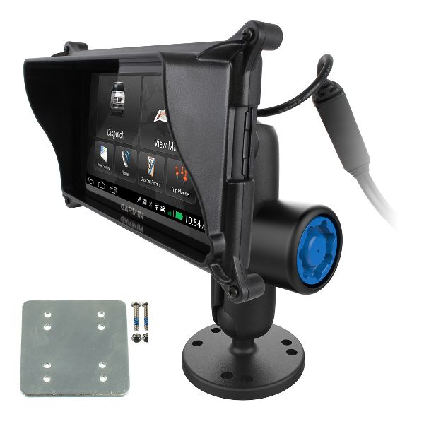 B Size 1" Ball, Backer Plate, RAM® Pin-Lock™ Security Knob/Key Knob & Locking Case for the Garmin f