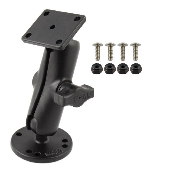 Drill-Down Double Ball Mount with Rectangle AMPS Plate & Hardware