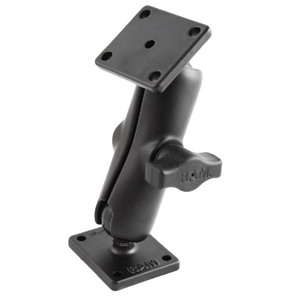 Drill-Down Double Ball Mount with Rectangle AMPS Plates - Medium