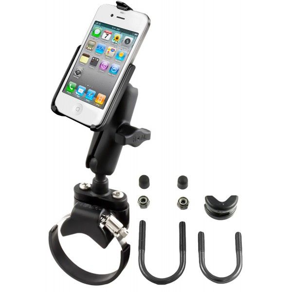 ATV/UTV Double Ball Rail Mount for Apple iPhone 4 & 4S WITHOUT CASE, SKIN OR SLEEVE