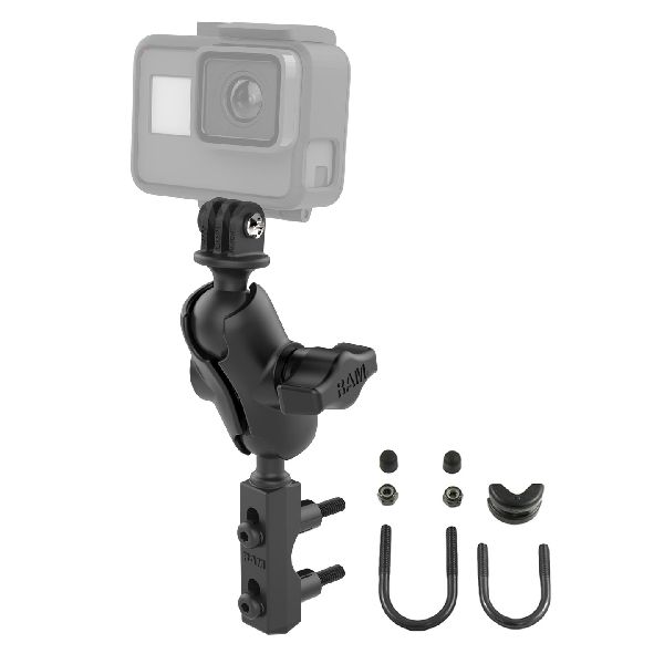 Base de réservoir de frein/embrayage pour moto avec support pour caméra d'action