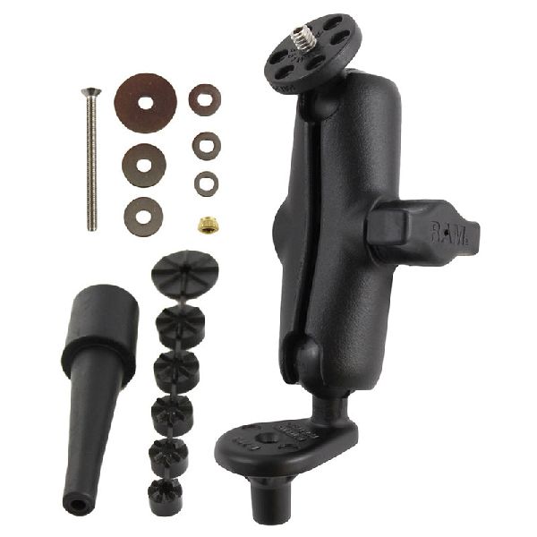 Motorcycle Fork Stem Mount with 1/4"-20 Action Camera Adapter