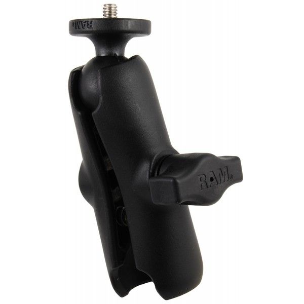 Double Socket Arm with 1/4"-20 Action Camera Adapter