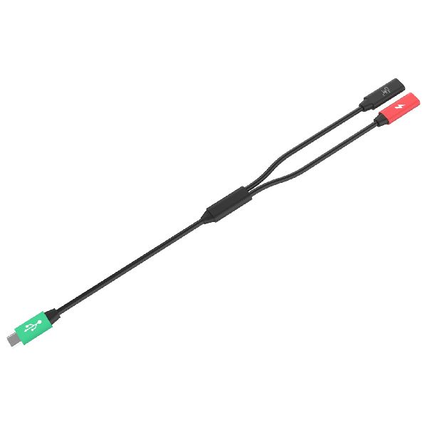 Y-Split Cable with 1 USB-C Male & 2 USB-C Female Connectors