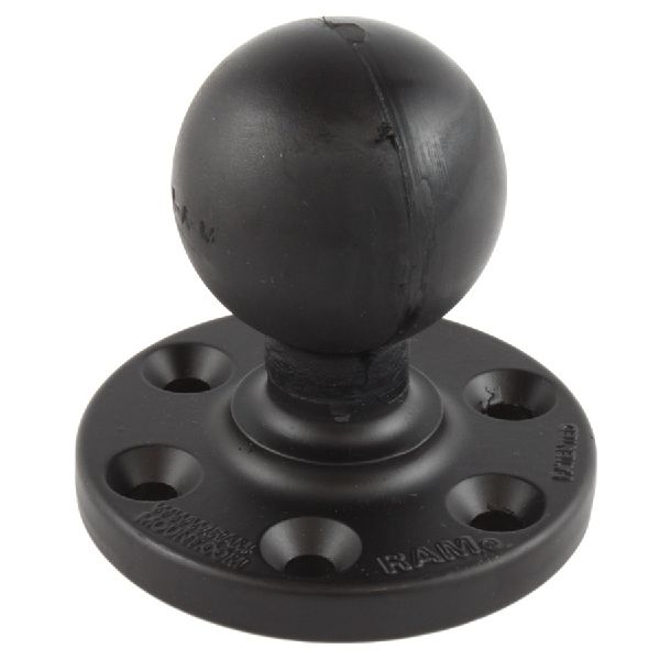 Large Round Plate with 6-Hole Pattern and Ball - D Size