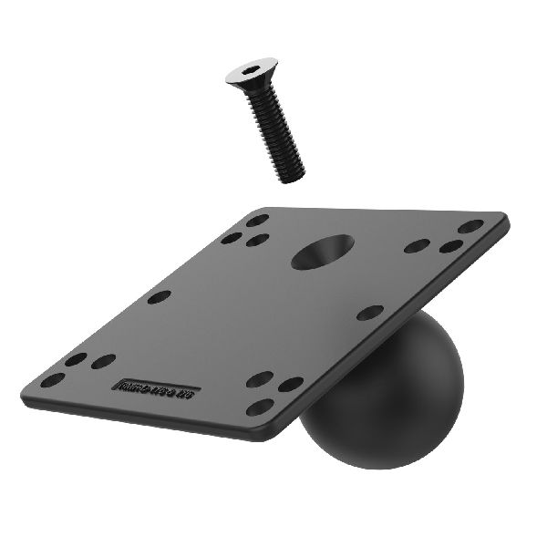 Steel Reinforced 100x100mm VESA Plate with Ball - D Size