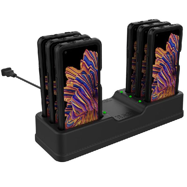 Station de charge à 6 ports pour Samsung XCover Pro avec OtterBox uniVERSE