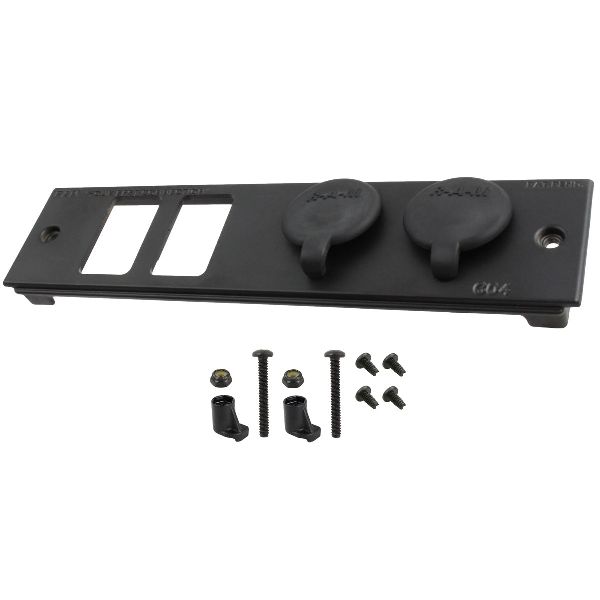 Tough-Box™ 2" Faceplate with Two Switch Ports & 12V Receptacles