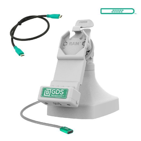 GDS® Station d'accueil inclinable et pivotante Uni-Conn™ avec USB-C et transfert de données - Gris