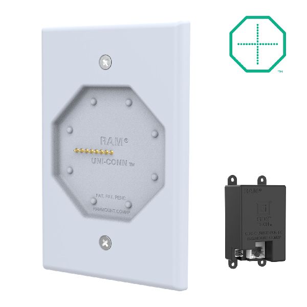 GDS® Station d'accueil murale extra-plate Uni-Conn™ avec PoE - Gris