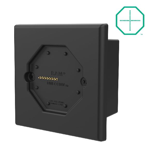 GDS® Station d'accueil murale extra-plate Uni-Conn™ avec PoE (prises européennes) - Noir