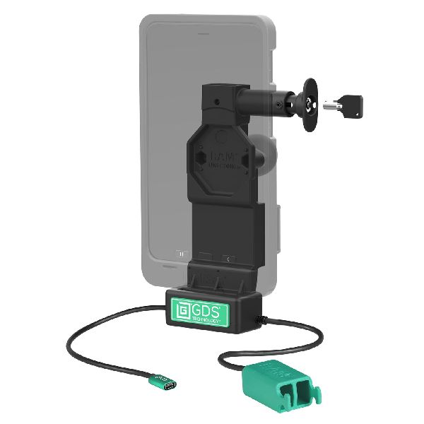GDS® Uni-Conn™ verrouillable + double port USB-A avec bouton de déverrouillage