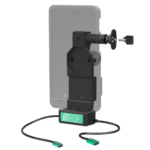 GDS® Uni-Conn™ verrouillable + port USB-C unique avec bouton de déverrouillage