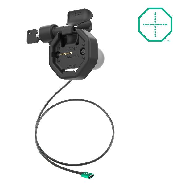 Station d'accueil verrouillable par clé (A gauche) alimentée GDS ® Uni-Conn ™ avec connecteur USB-C