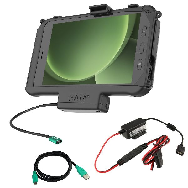 Station d'accueil alimentée via un câble USB Type-C RAM® pour Samsung Tab Active5, Active3, Active2