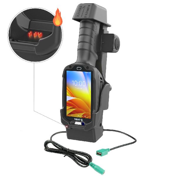 RAM® Locking Powered Dock + Single USB-A for Zebra TC8300 - Heated Pins