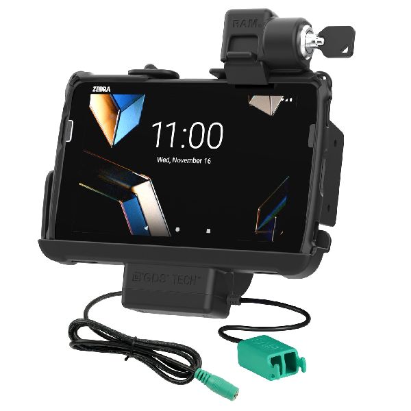 Locking Tough-Dock™ Power + Dual USB for Zebra ET401 8"