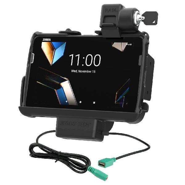 Locking Tough-Dock™ Power + Data for Zebra ET401 8"
