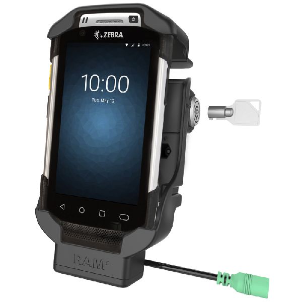 Locking Form-Fit Powered Cradle for Zebra TC70, 72, 75 & 77