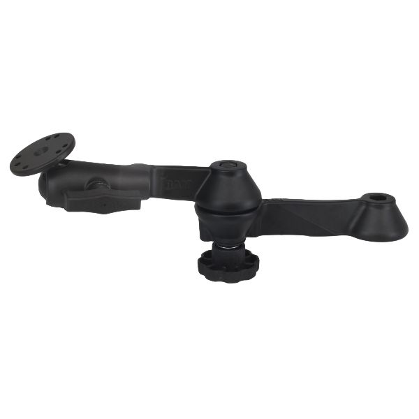 Bras pivotant double de 12 pouces de long avec plaque ronde