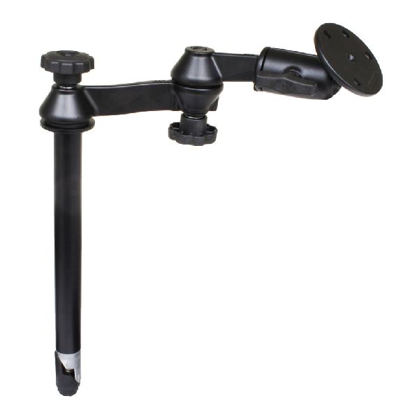 12" Upper Pole with Double Swing Arms & Large Round Plate