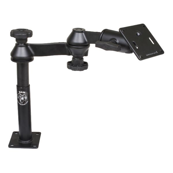 Tele-Pole™ avec poteaux de 4" et 7", bras pivotants et plaque VESA 75 x 75 mm