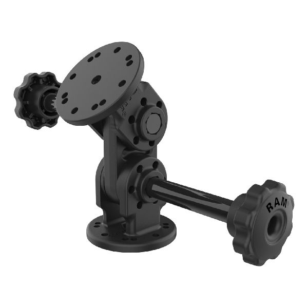 Support pivotant double droit avec bouton