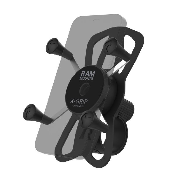 X-Grip® Phone Mount with RAM® Tough-Strap™ Handlebar Base