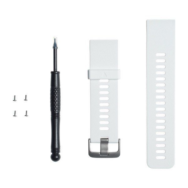 ForeRunner® 35 Watch Band - Silicone White with Silver Hardware