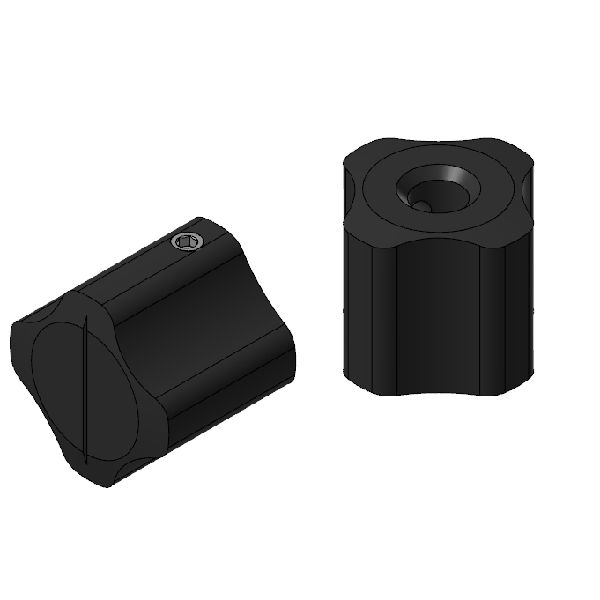 Aluminum Orientation Knob F 1/4-20 (Ø3/4" x 5/8")