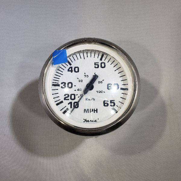 Faria SE9986ASpeedometre Mecanical 3¼" 65MPH Silver Trim with White Back