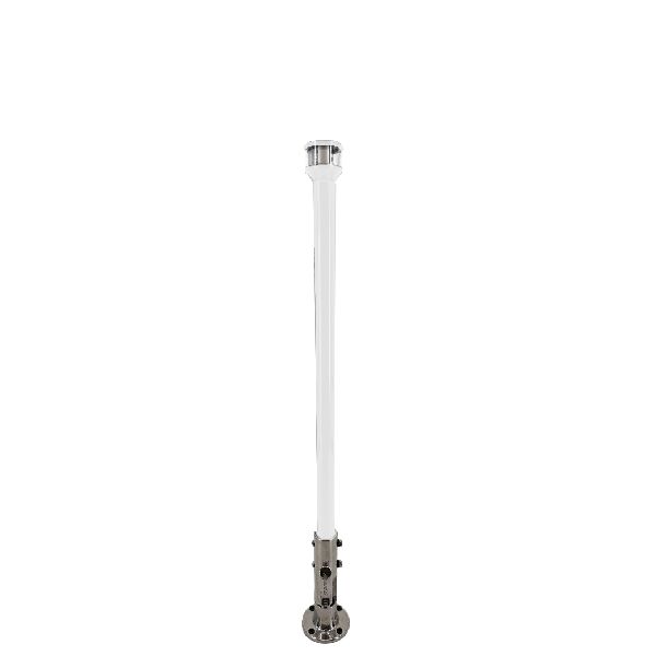 Manually Folding Light Posts - White 12" with 3NM LED combination mast