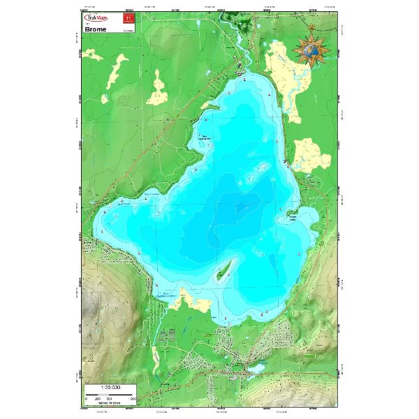 Carte Papier : Lac Brome