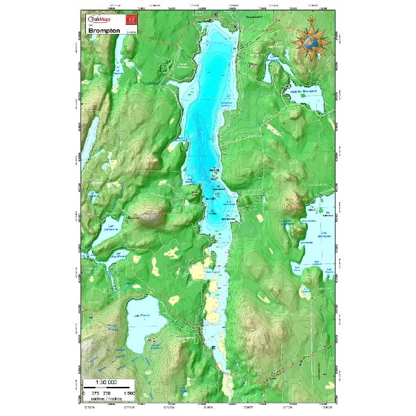 Carte Papier : Lac Brompton