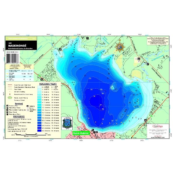 Paper chart : Maskinongé Lake