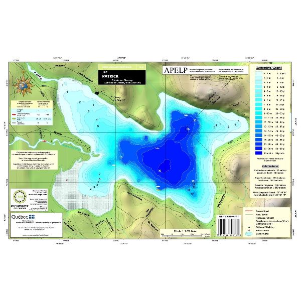 Carte Papier : Lac Patrick