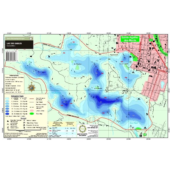 Paper chart : Des Sables Lake